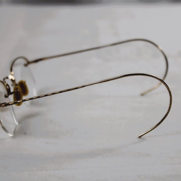 Shuron Antique 1930 Circa Gold Filled Filigree Art Noveau Wire Octagon E… - Picture 6 of 7